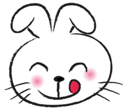 round face rabbit sticker #14436785