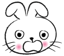round face rabbit sticker #14436787