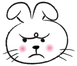 round face rabbit sticker #14436788