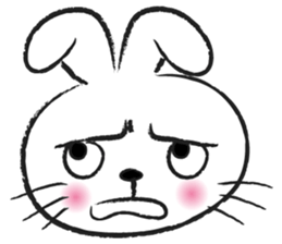 round face rabbit sticker #14436790