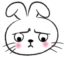 round face rabbit sticker #14436791