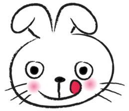 round face rabbit sticker #14436792