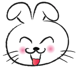 round face rabbit sticker #14436795