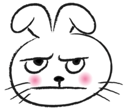 round face rabbit sticker #14436796