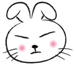 round face rabbit sticker #14436797