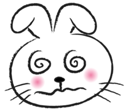 round face rabbit sticker #14436798