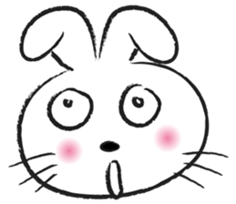 round face rabbit sticker #14436799