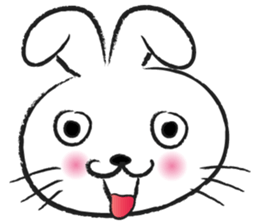 round face rabbit sticker #14436800