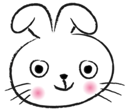 round face rabbit sticker #14436803