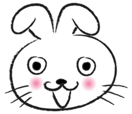 round face rabbit sticker #14436805