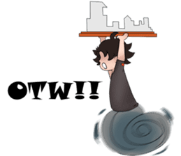 Tom the architecture student by Ritoem sticker #14437691