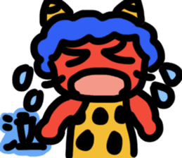 Akaonikko sticker #14438634