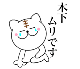 Names cat kinoshita sticker #14439128