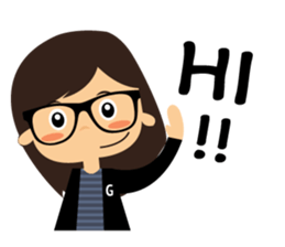 G Glasses Girl sticker #14439326