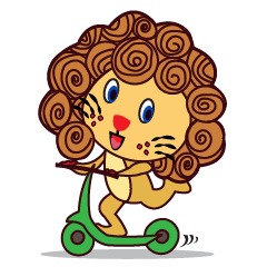 Cute and Active Lion