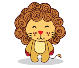 Cute and Active Lion sticker #14439694