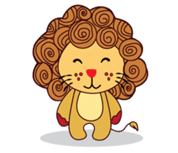 Cute and Active Lion sticker #14439694