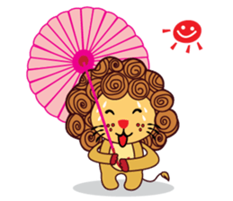 Cute and Active Lion sticker #14439696