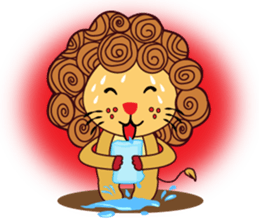Cute and Active Lion sticker #14439697