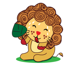 Cute and Active Lion sticker #14439698