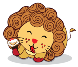 Cute and Active Lion sticker #14439699