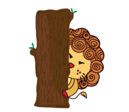 Cute and Active Lion sticker #14439702