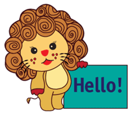 Cute and Active Lion sticker #14439705
