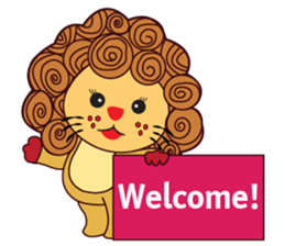 Cute and Active Lion sticker #14439706