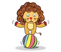 Cute and Active Lion sticker #14439707