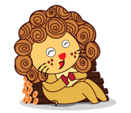 Cute and Active Lion sticker #14439708
