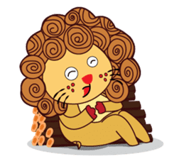 Cute and Active Lion sticker #14439708