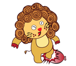 Cute and Active Lion sticker #14439709