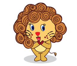 Cute and Active Lion sticker #14439712