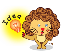 Cute and Active Lion sticker #14439713