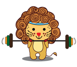 Cute and Active Lion sticker #14439716