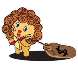 Cute and Active Lion sticker #14439718