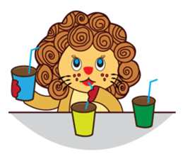 Cute and Active Lion sticker #14439719