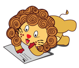 Cute and Active Lion sticker #14439722
