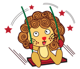 Cute and Active Lion sticker #14439724