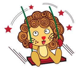 Cute and Active Lion sticker #14439724