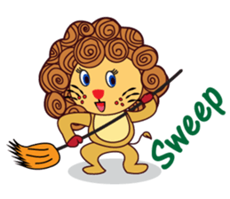 Cute and Active Lion sticker #14439730