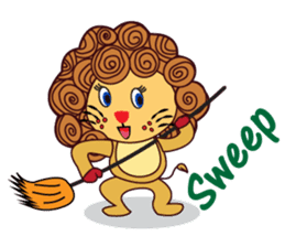 Cute and Active Lion sticker #14439730
