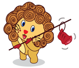 Cute and Active Lion sticker #14439731