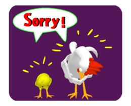 3D moving! Glittering! The chick group! sticker #14443532