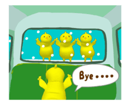 3D moving! Glittering! The chick group! sticker #14443539