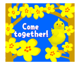 3D moving! Glittering! The chick group! sticker #14443541