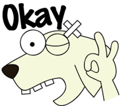 Adant and her dog 3 sticker #14444704