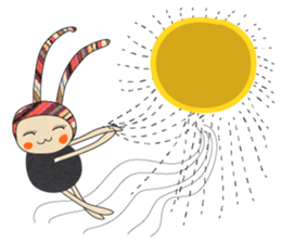 Mischievous Rabbit Zebra sticker #14445128