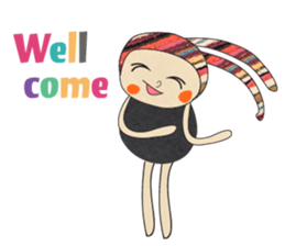 Mischievous Rabbit Zebra sticker #14445140