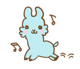 Blue Green Alpaca sticker #14445614